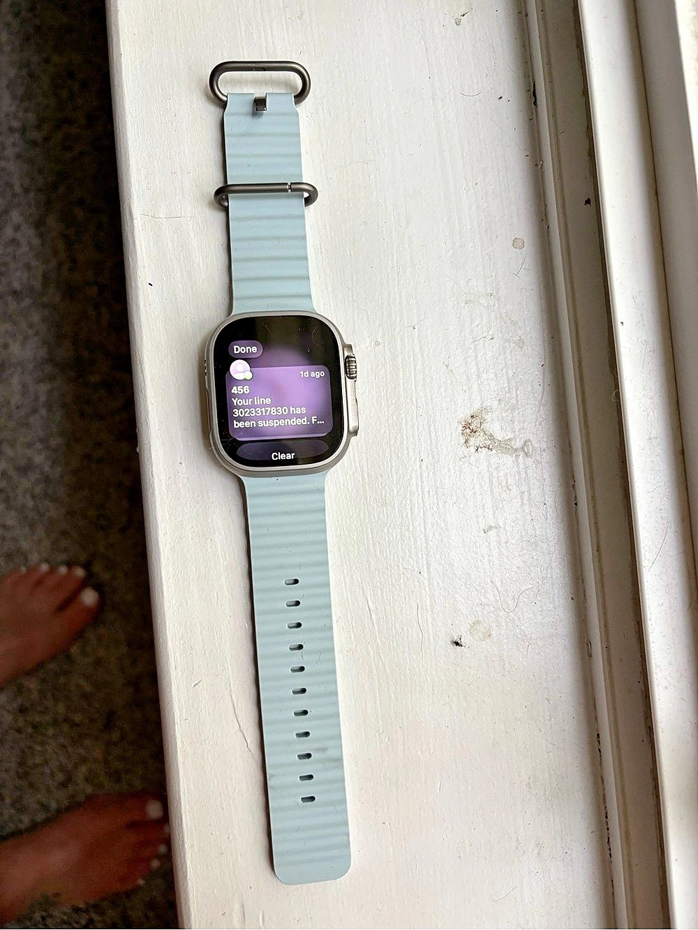 Apple Watch Ultra 49mm Smartwatch in Blue & Silver